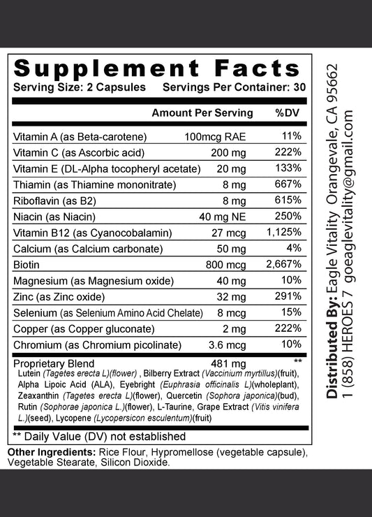 VICTORY Vision Support and Eye Health - In Honor Of Thin Red On White Line Healthcare Heroes