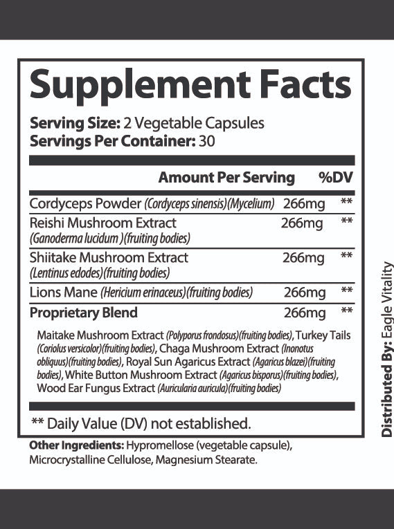 LEGAL SHROOMZ 10X Mushroom Extract Capsules - In Honor of Thin Gold Line Emergency Dispatcher Heroes