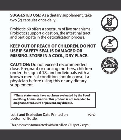 GUT CHECK (✓) Probiotic 60 - In Honor of Thin Gray Line Corrections Heroes