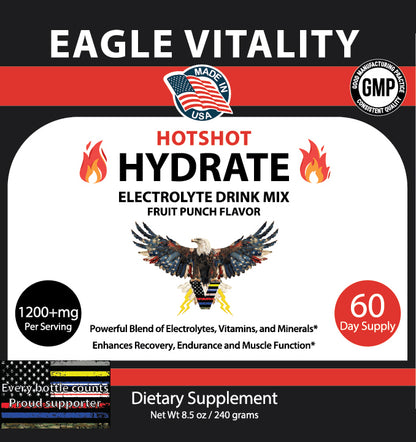HOTSHOT Hydrate Powder - In Honor of Thin Red Line Firefighter Heroes
